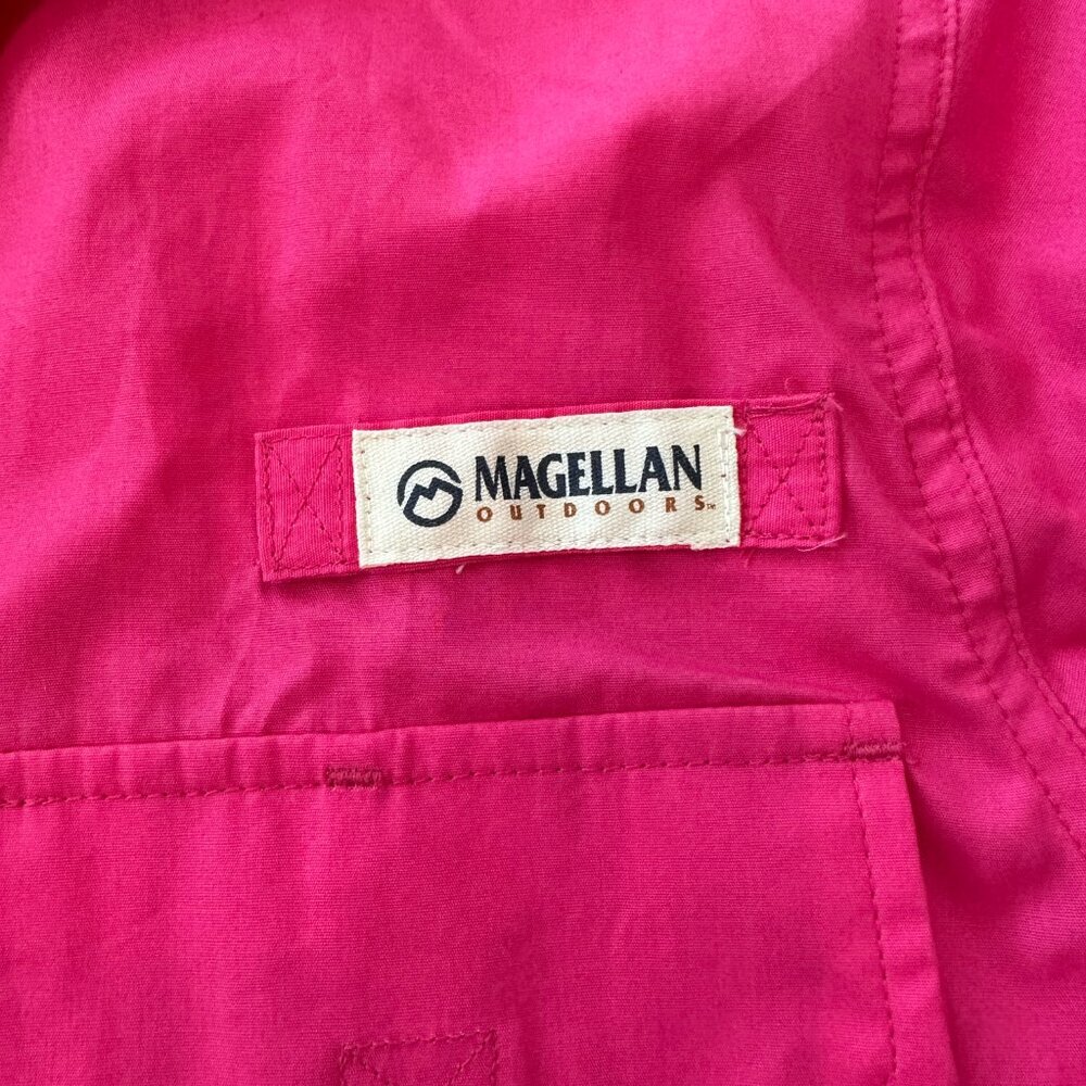 Magellan womens fishgear short sleeve shirt hot pink MagShield upf 20 NWT - Picture 5 of 5